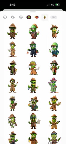 Detective Cactus Stickers screenshot