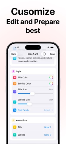 Presentation Maker - PresentAI iPhone screenshot