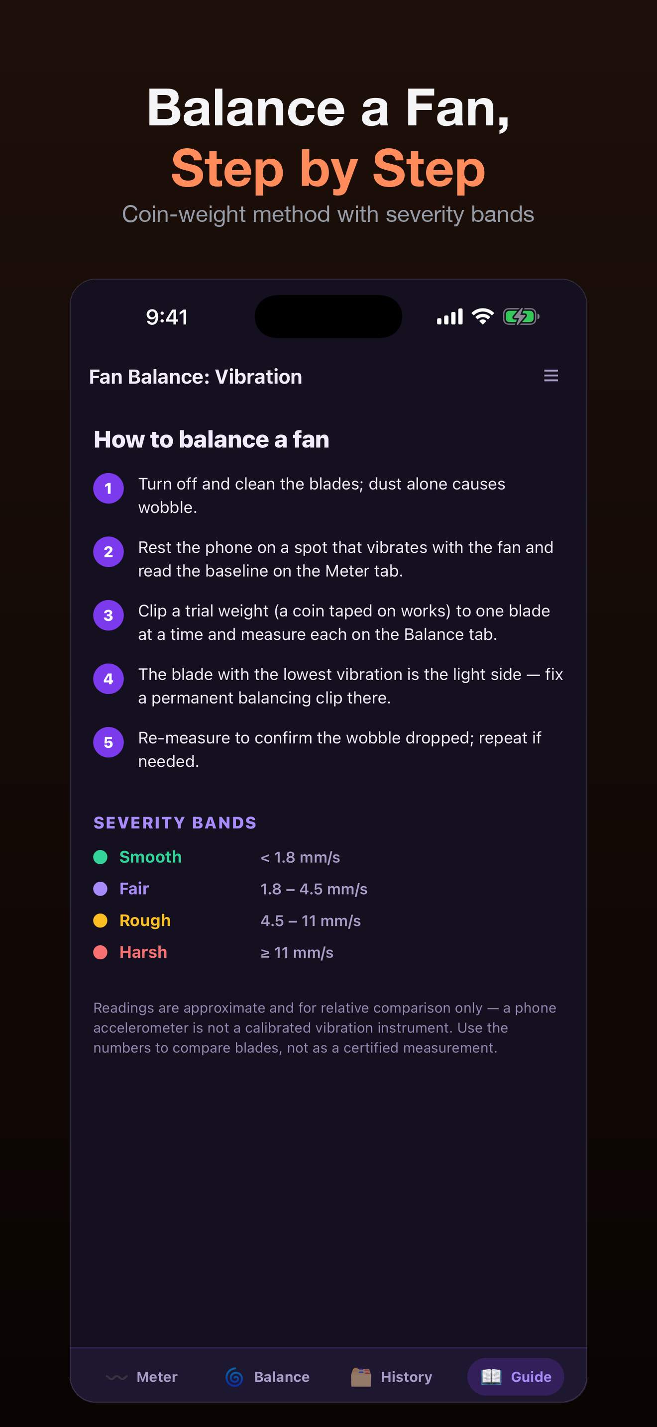 Fan Balance: Vibration screenshot 3
