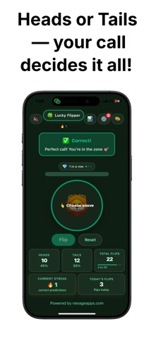 Lucky Flipper: Coin Flip Game iPhone screenshot