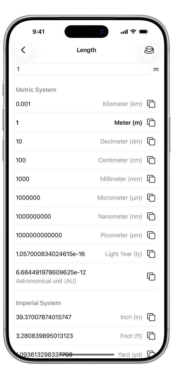 Screenshot #2 pour Unit Converter - 14-in-1