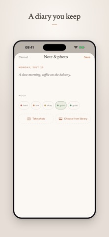 Daypages - Calm Calendar iPhone screenshot