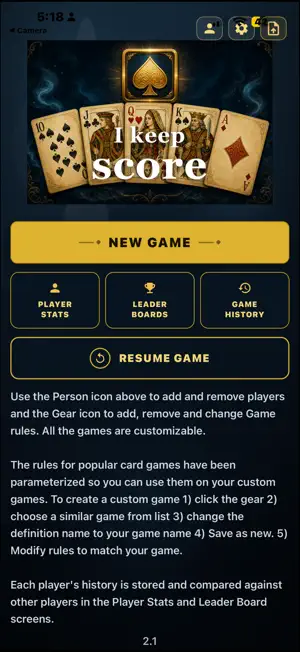 Playing Card Score Keeper ASC screenshot 1