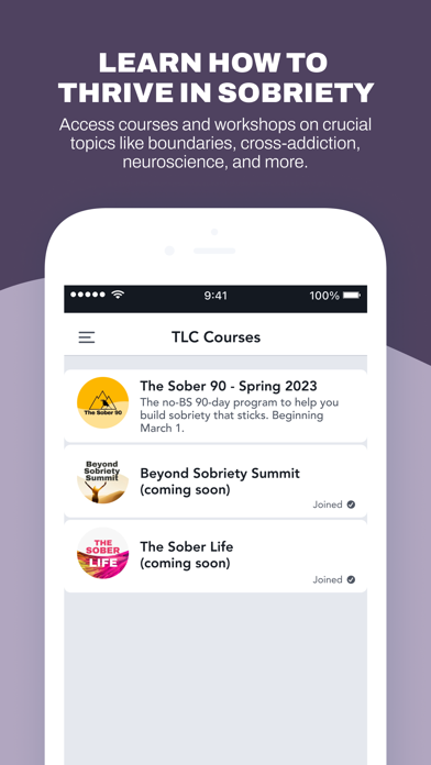 TLC: Sobriety Support iPhone screenshot 5 - Social Networking app