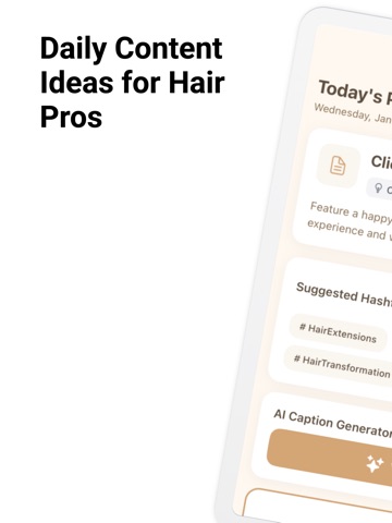Content Calendar for Hair Pros iPad screenshot