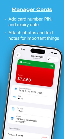 Woolly - Gift Card Tracker iPhone screenshot