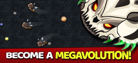 EvoWars.io - Users can witness the awe-inspiring transformation into a colossal "Megavolution" character, evolving from smaller, basic combatants.
