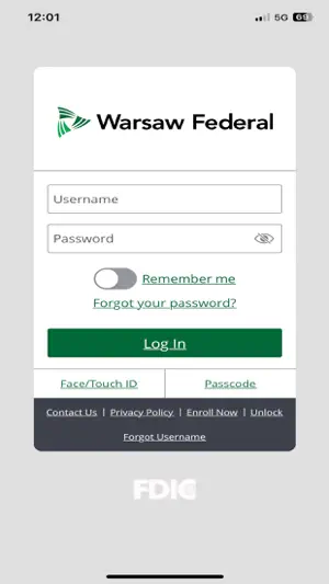 Warsaw Federal Mobile Banking screenshot 1