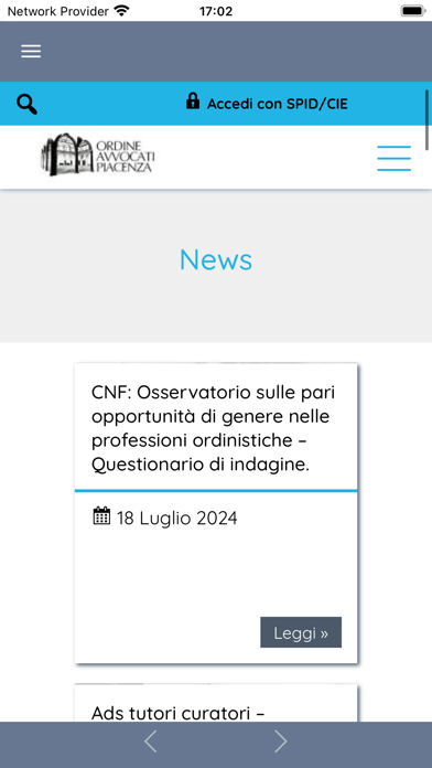FondAPPzione Forense Piacenza Screenshot