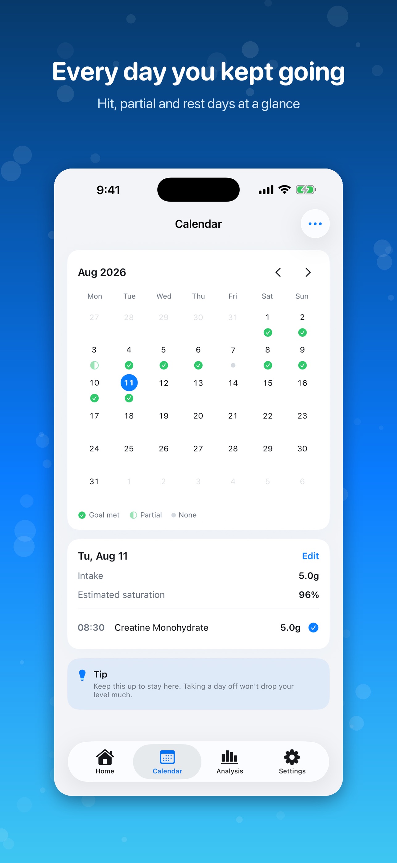 Screenshot 3 of Creatine Tank: Daily Tracker