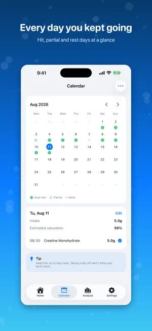 Creatine Tank: Daily Tracker screenshot 3