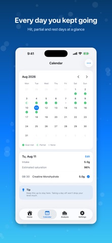 Creatine Tank: Daily Tracker Screenshot 3 of 5