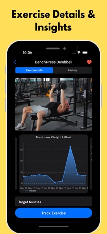 Fitness100 Gym Workout Planner iPhone screenshot