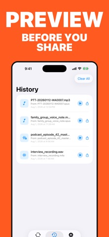 OPUS Converter: MP3, FLAC, WAV iPhone screenshot