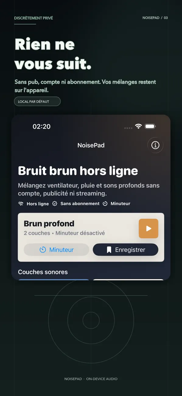 Screenshot #3 pour Bruit brun hors ligne NoisePad