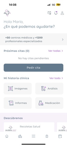 Recoletas Salud iPhone screenshot 2