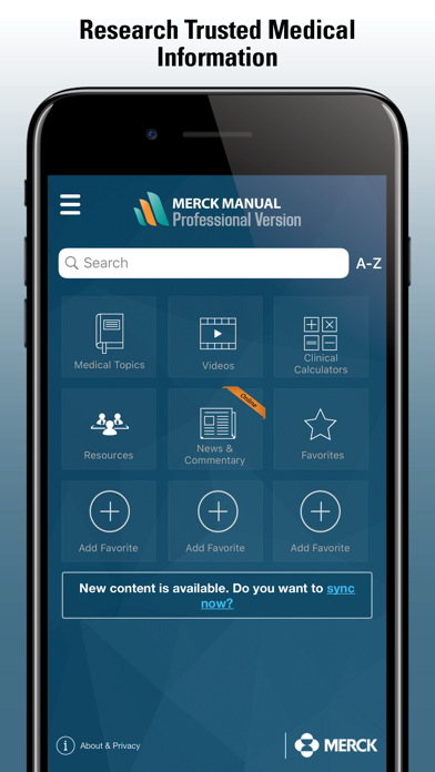 Merck Manual Professional Screenshot