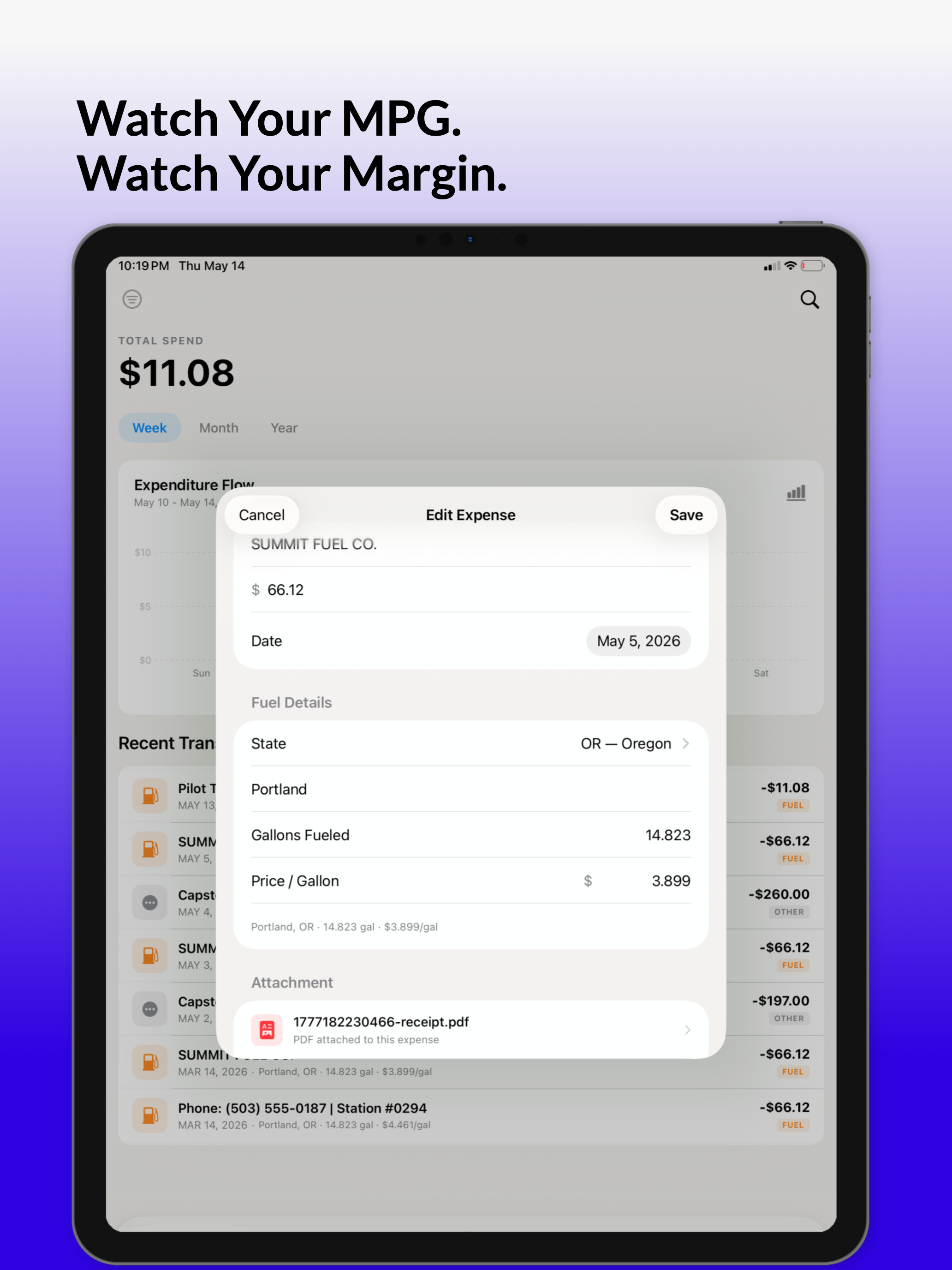 Dryvr: Loads & Fuel Tracker screenshot 9