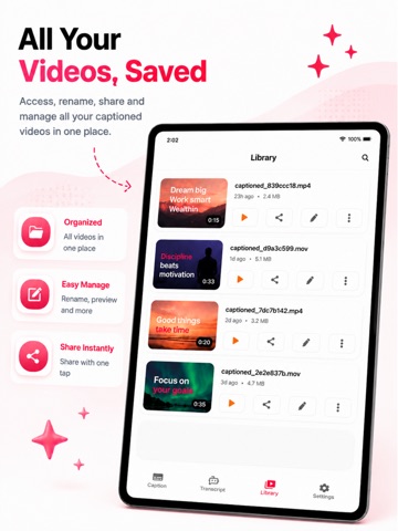 Captrix: Video Captions iPad screenshot