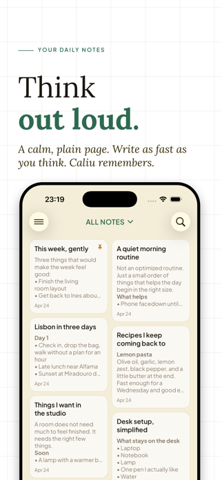 Caliu - A notes app Screenshot 2 of 7