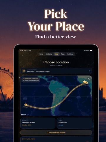 Next Eclipse: Solar Guide iPad screenshot