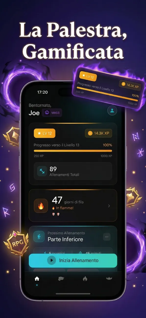GymLevels: Ranked Gym Workouts iOS Mod IPA screenshot 1 - iOS app interface
