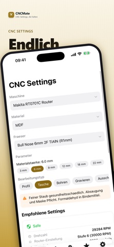 CNCMate: CNC Fräs-Rechner screenshot