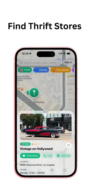 Thriftmap: Find Thrift Stores iPhone screenshot 2
