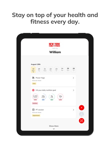 New York Family Fitness iPad screenshot