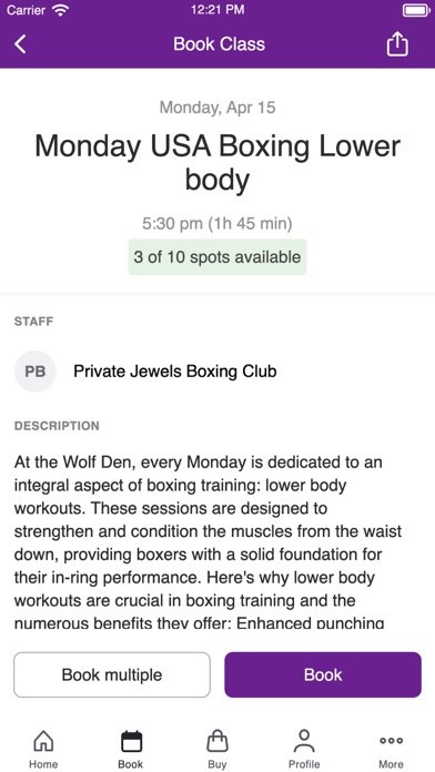 Private Jewels Fitness Screenshot