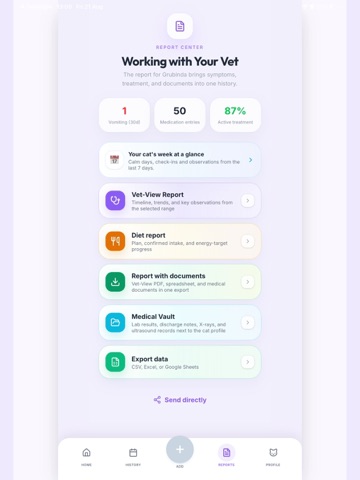 KOTrol - Cat's health Journal iPad screenshot