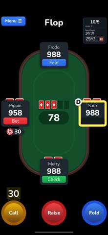Pocket Poker Chips iPhone screenshot