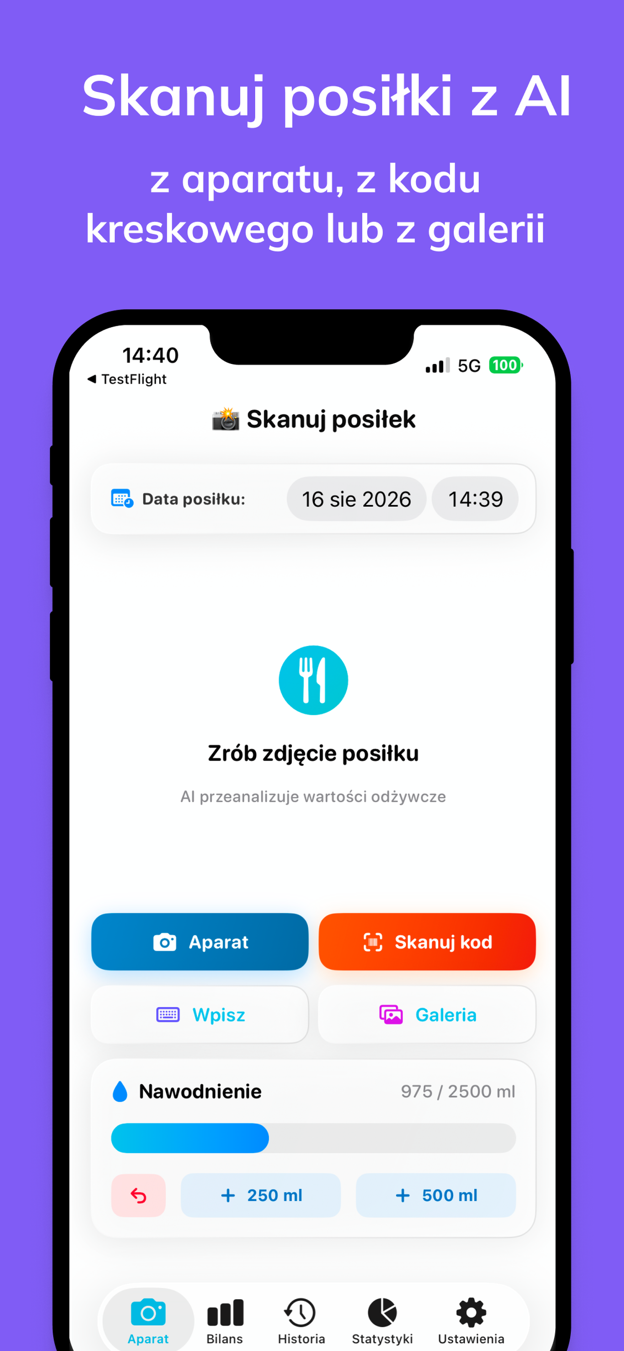 Moja Dieta: Licznik Kalorii AI screenshot 2