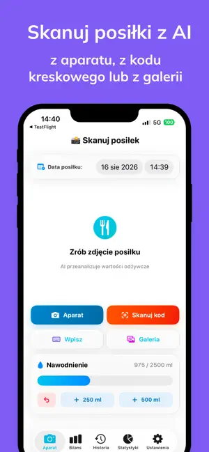 Moja Dieta: Licznik Kalorii AI screenshot 2