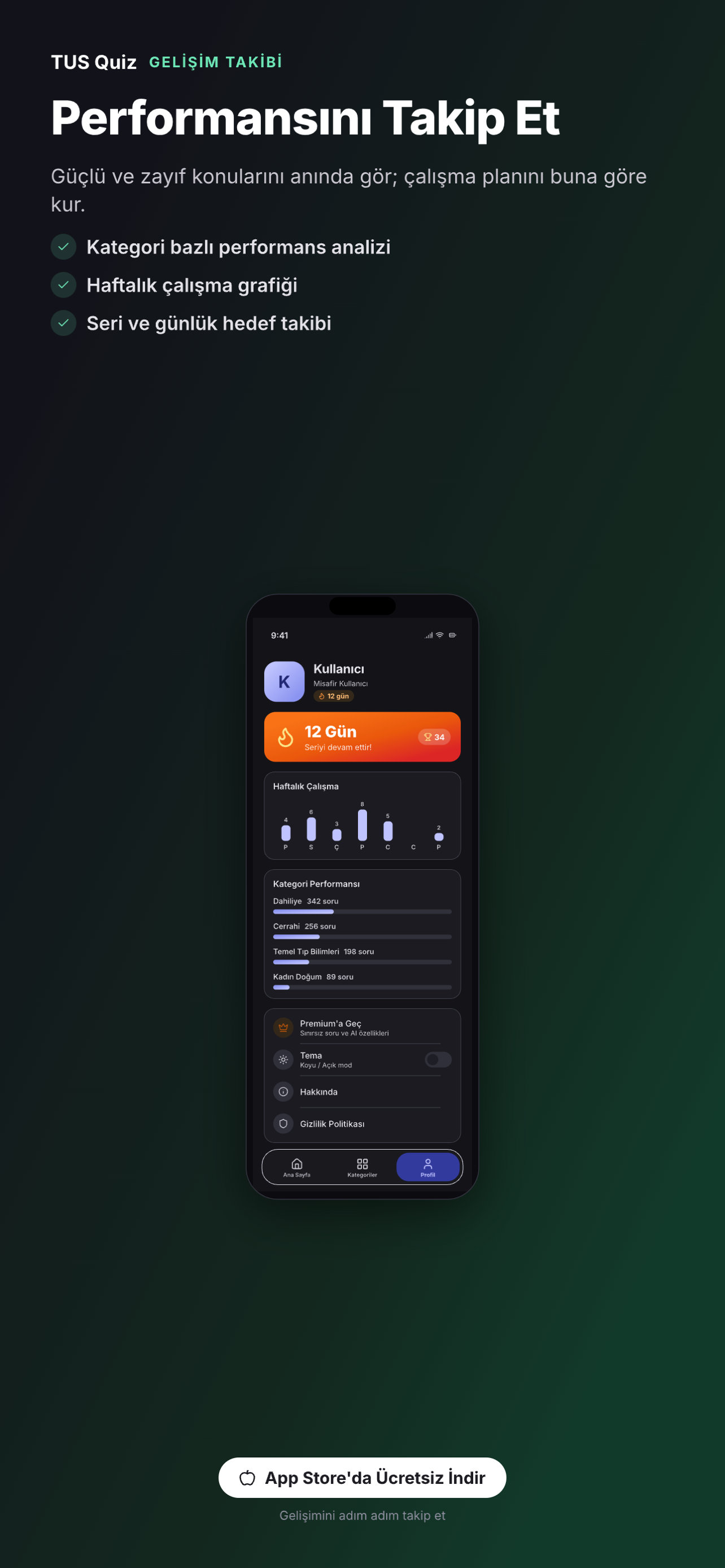 TUS Quiz – AI Soru Bankası screenshot 5