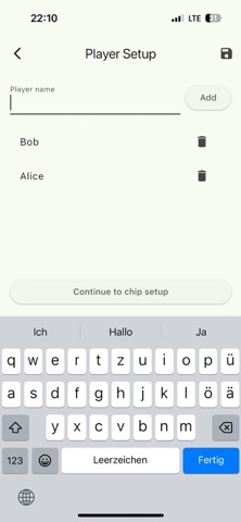 PokerChipCalcApp iPhone screenshot