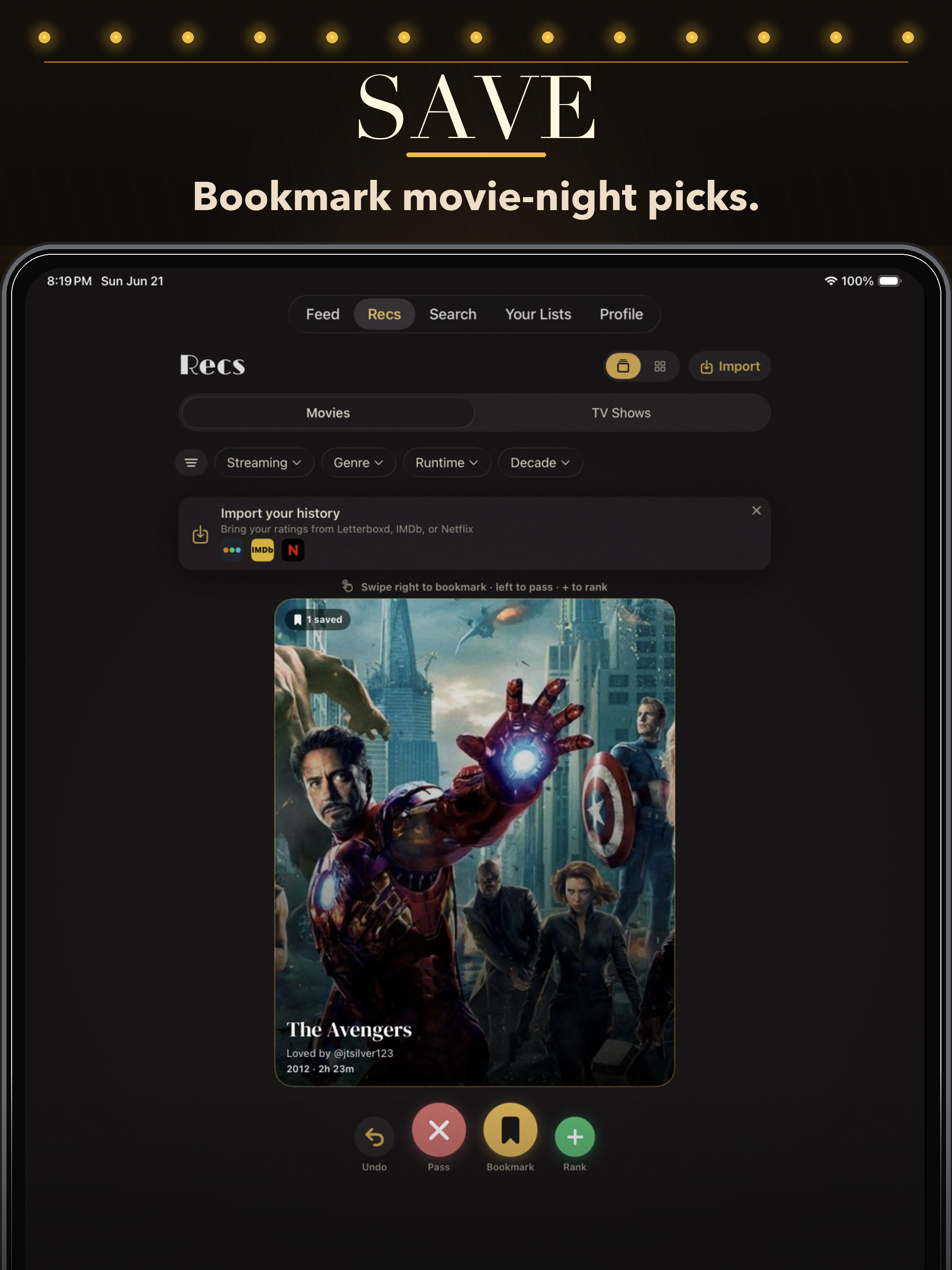 Cini: Rank Movies & Shows