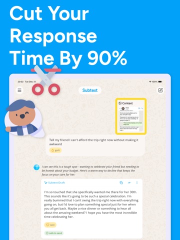 Subtext: AI Writing Assistant iPad screenshot