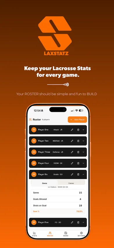 Laxstatz :: Lacrosse Stats screenshot 2
