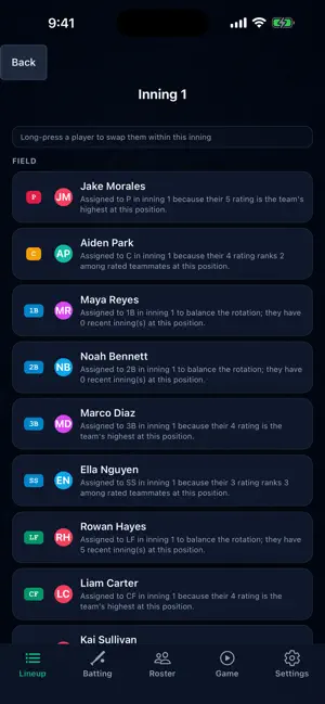 UnBenched - Sports Lineups screenshot 2
