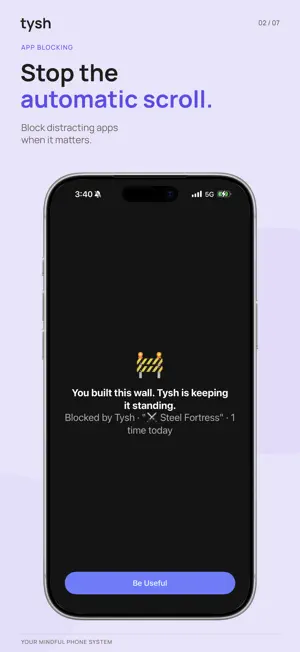Tysh: Mindful Phone System screenshot 2