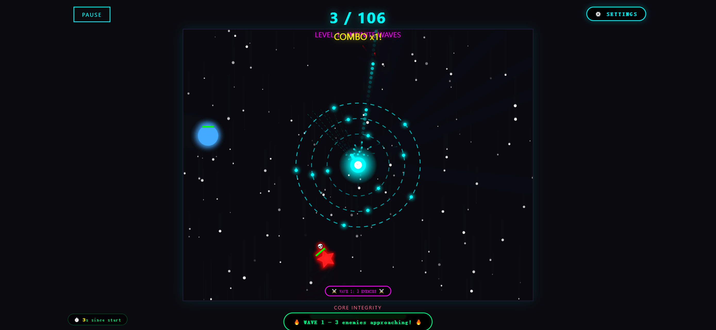 Neon Orbit Defender screenshot 4