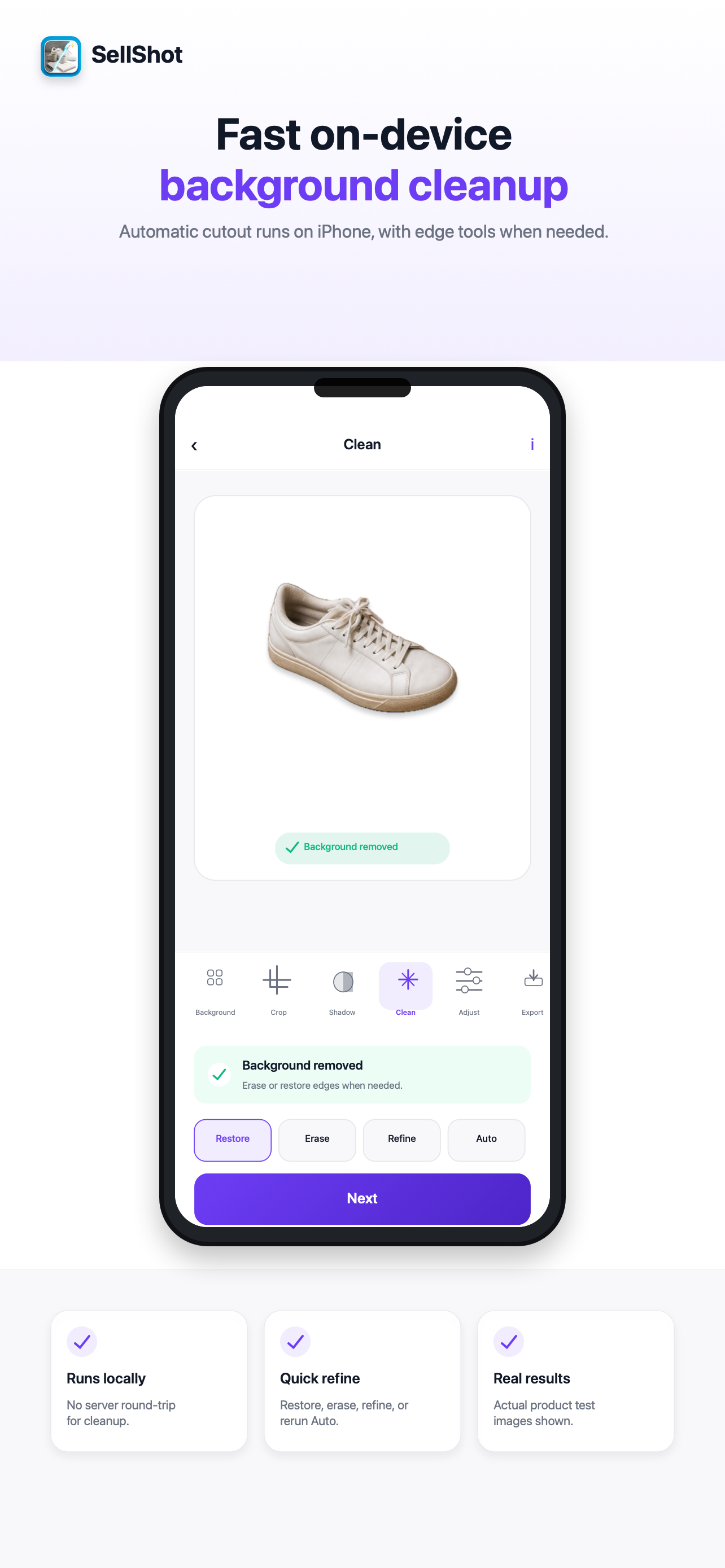 SellShot Product Photos
