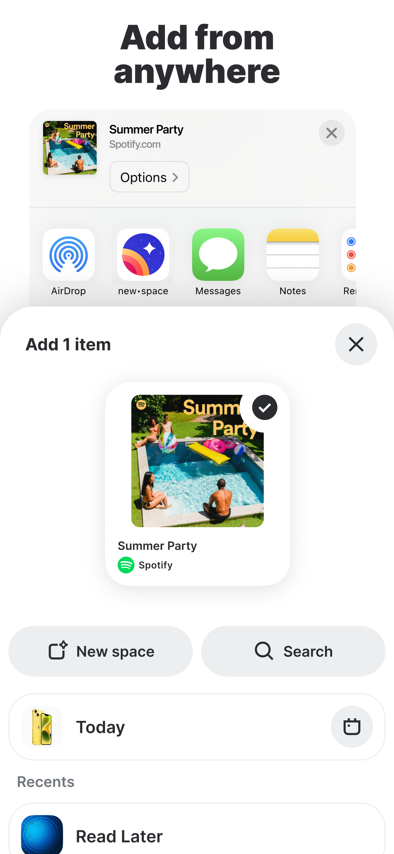new.space AI save, share, act