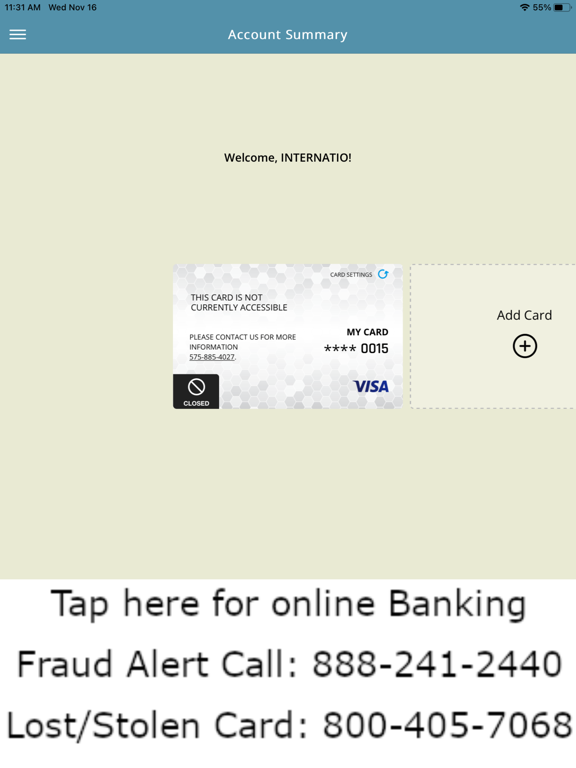 MY IFCU CARD iPad screenshot