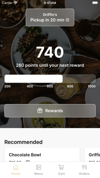 Griffin's To Go app screenshot
