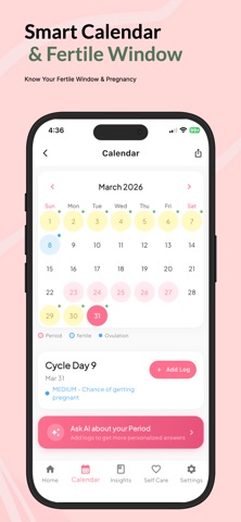 AI Period & Cycle Tracker Screenshot 2 of 9