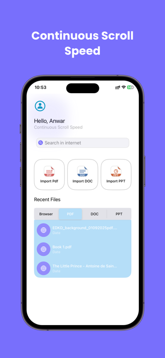 Continuous Scroll Speed App Screenshot 3 of 3