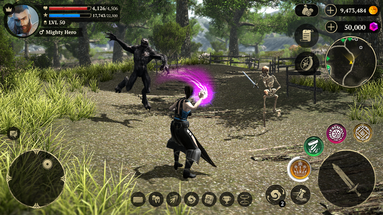 Evil Lands: MMO RPG Hack screenshot 1 - iOS game interface