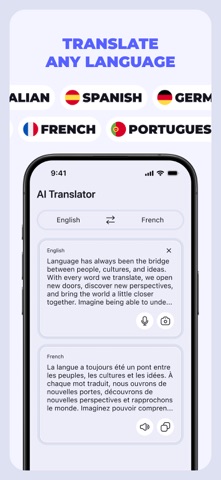AI Translator: Voice, Language iPhone screenshot